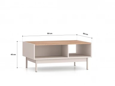 Design Plus Studio Kuchni & Salon Meblowy | Dunea 09 cashmere / dąb cremona torro - stolik | 