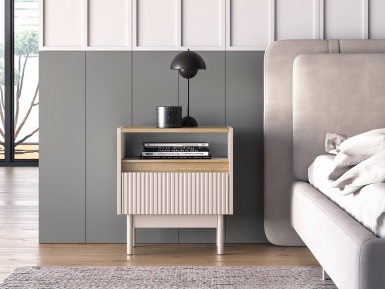 Design Plus Studio Kuchni & Salon Meblowy | Dunea 08 cashmere / dąb cremona torro - szafka 1S | 