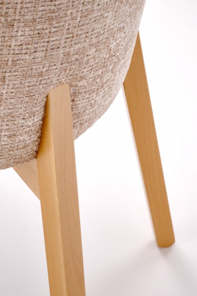 Design Plus Studio Kuchni & Salon Meblowy | BASSO krzesło dąb naturalny / tap: CREMONA 14 (beżowy) | 5905248137394