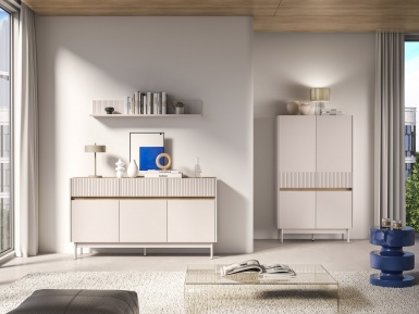 Design Plus Studio Kuchni & Salon Meblowy | Dunea 10 cashmere / dąb cremona torro - półka | 