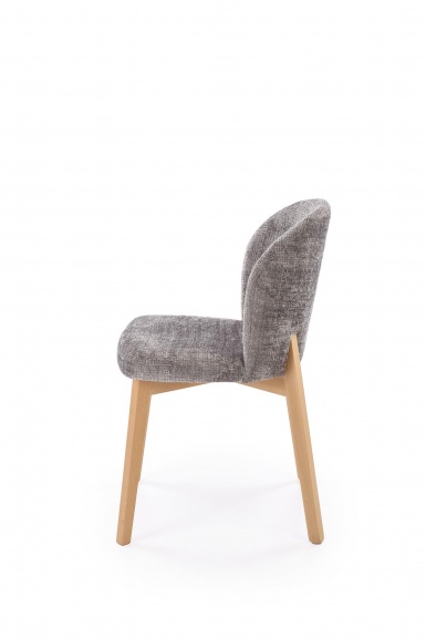 Design Plus Studio Kuchni & Salon Meblowy | BASSO krzesło dąb naturalny / tap: CREMONA 96 (popiel) | 5905248137387