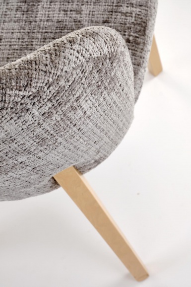 Design Plus Studio Kuchni & Salon Meblowy | BASSO krzesło dąb naturalny / tap: CREMONA 96 (popiel) | 5905248137387