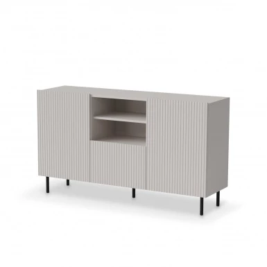 Design Plus Studio Kuchni & Salon Meblowy | PAXOS KM-1 komoda, kolor: kaszmir - czarny (2p1szt) | 5905248137752