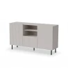 Design Plus Studio Kuchni & Salon Meblowy | PAXOS KM-1 komoda, kolor: kaszmir - czarny (2p1szt) | 5905248137752