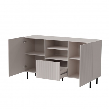 Design Plus Studio Kuchni & Salon Meblowy | PAXOS KM-1 komoda, kolor: kaszmir - czarny (2p1szt) | 5905248137752