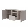 Design Plus Studio Kuchni & Salon Meblowy | PAXOS KM-1 komoda, kolor: kaszmir - czarny (2p1szt) | 5905248137752
