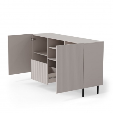 Design Plus Studio Kuchni & Salon Meblowy | PAXOS KM-1 komoda, kolor: kaszmir - czarny (2p1szt) | 5905248137752