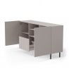 Design Plus Studio Kuchni & Salon Meblowy | PAXOS KM-1 komoda, kolor: kaszmir - czarny (2p1szt) | 5905248137752