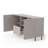 Design Plus Studio Kuchni & Salon Meblowy | PAXOS KM-1 komoda, kolor: kaszmir - czarny (2p1szt) | 5905248137752