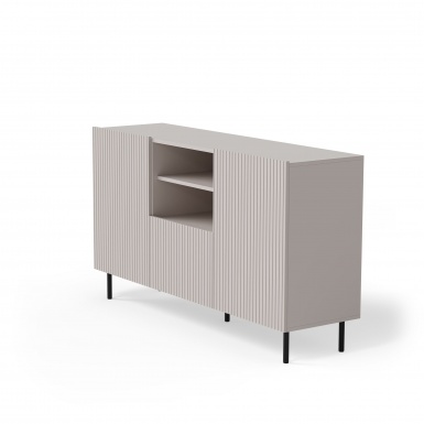 Design Plus Studio Kuchni & Salon Meblowy | PAXOS KM-1 komoda, kolor: kaszmir - czarny (2p1szt) | 5905248137752