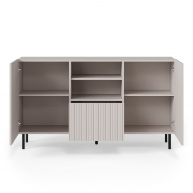 Design Plus Studio Kuchni & Salon Meblowy | PAXOS KM-1 komoda, kolor: kaszmir - czarny (2p1szt) | 5905248137752