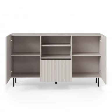 Design Plus Studio Kuchni & Salon Meblowy | PAXOS KM-1 komoda, kolor: kaszmir - czarny (2p1szt) | 5905248137752