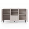 Design Plus Studio Kuchni & Salon Meblowy | PAXOS KM-1 komoda, kolor: kaszmir - czarny (2p1szt) | 5905248137752