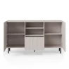 Design Plus Studio Kuchni & Salon Meblowy | PAXOS KM-1 komoda, kolor: kaszmir - czarny (2p1szt) | 5905248137752