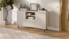 Design Plus Studio Kuchni & Salon Meblowy | PAXOS KM-1 komoda, kolor: kaszmir - czarny (2p1szt) | 5905248137752