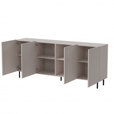 Design Plus Studio Kuchni & Salon Meblowy | PAXOS KM-2 komoda, kolor: kaszmir - czarny (2p1szt) | 5905248137769