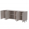 Design Plus Studio Kuchni & Salon Meblowy | PAXOS KM-2 komoda, kolor: kaszmir - czarny (2p1szt) | 5905248137769
