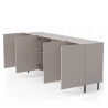 Design Plus Studio Kuchni & Salon Meblowy | PAXOS KM-2 komoda, kolor: kaszmir - czarny (2p1szt) | 5905248137769