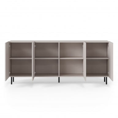 Design Plus Studio Kuchni & Salon Meblowy | PAXOS KM-2 komoda, kolor: kaszmir - czarny (2p1szt) | 5905248137769