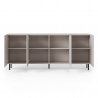 Design Plus Studio Kuchni & Salon Meblowy | PAXOS KM-2 komoda, kolor: kaszmir - czarny (2p1szt) | 5905248137769