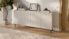 Design Plus Studio Kuchni & Salon Meblowy | PAXOS KM-2 komoda, kolor: kaszmir - czarny (2p1szt) | 5905248137769