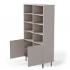 Design Plus Studio Kuchni & Salon Meblowy | PAXOS REG-1 regał, kolor: kaszmir - czarny (2p1szt) | 5905248137790