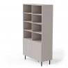 Design Plus Studio Kuchni & Salon Meblowy | PAXOS REG-1 regał, kolor: kaszmir - czarny (2p1szt) | 5905248137790