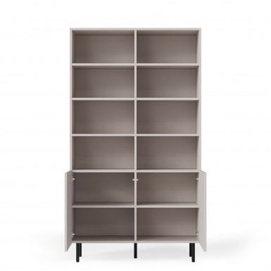 Design Plus Studio Kuchni & Salon Meblowy | PAXOS REG-1 regał, kolor: kaszmir - czarny (2p1szt) | 5905248137790