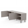 Design Plus Studio Kuchni & Salon Meblowy | PAXOS RTV-1 TV stolik RTV 150 cm, kolor: kaszmir - czarny (2p1szt) | 5905248137776