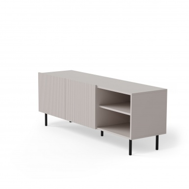Design Plus Studio Kuchni & Salon Meblowy | PAXOS RTV-1 TV stolik RTV 150 cm, kolor: kaszmir - czarny (2p1szt) | 5905248137776