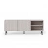 Design Plus Studio Kuchni & Salon Meblowy | PAXOS RTV-1 TV stolik RTV 150 cm, kolor: kaszmir - czarny (2p1szt) | 5905248137776