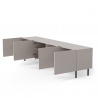 Design Plus Studio Kuchni & Salon Meblowy | PAXOS RTV-2 TV stolik RTV 200 cm, kolor: kaszmir - czarny (2p1szt) | 5905248137783