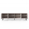 Design Plus Studio Kuchni & Salon Meblowy | PAXOS RTV-2 TV stolik RTV 200 cm, kolor: kaszmir - czarny (2p1szt) | 5905248137783