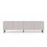 Design Plus Studio Kuchni & Salon Meblowy | PAXOS RTV-2 TV stolik RTV 200 cm, kolor: kaszmir - czarny (2p1szt) | 5905248137783