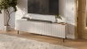 Design Plus Studio Kuchni & Salon Meblowy | PAXOS RTV-2 TV stolik RTV 200 cm, kolor: kaszmir - czarny (2p1szt) | 5905248137783