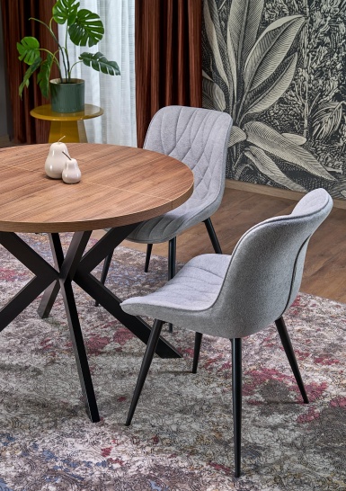 Design Plus Studio Kuchni & Salon Meblowy | PERONI stół rozkładany orzech - czarny (2p1szt) | 5905248137233