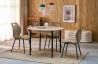 Design Plus Studio Kuchni & Salon Meblowy | PIVOT stół rozkładany 102-142x102x75 cm, blat - dąb artisan, nogi - czarny (1p1szt) | 5905248137356
