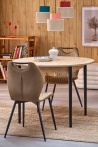 Design Plus Studio Kuchni & Salon Meblowy | PIVOT stół rozkładany 102-142x102x75 cm, blat - dąb artisan, nogi - czarny (1p1szt) | 5905248137356