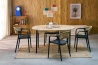 Design Plus Studio Kuchni & Salon Meblowy | PIVOT stół rozkładany 102-142x102x75 cm, blat - dąb artisan, nogi - czarny (1p1szt) | 5905248137356
