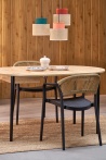 Design Plus Studio Kuchni & Salon Meblowy | PIVOT stół rozkładany 102-142x102x75 cm, blat - dąb artisan, nogi - czarny (1p1szt) | 5905248137356