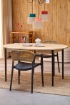 Design Plus Studio Kuchni & Salon Meblowy | PIVOT stół rozkładany 102-142x102x75 cm, blat - dąb artisan, nogi - czarny (1p1szt) | 5905248137356