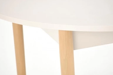 Design Plus Studio Kuchni & Salon Meblowy | PIVOT stół rozkładany 102-142x102x75 cm, blat - kaszmir, nogi - naturalny (1p1szt) | 5905248137349