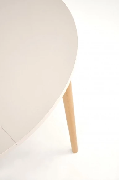 Design Plus Studio Kuchni & Salon Meblowy | PIVOT stół rozkładany 102-142x102x75 cm, blat - kaszmir, nogi - naturalny (1p1szt) | 5905248137349