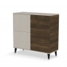 Design Plus Studio Kuchni & Salon Meblowy | RANDOM 2 KM-2 komoda kaszmir / orzech / czarny (2p1szt) | 5905248137653