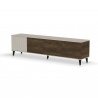 Design Plus Studio Kuchni & Salon Meblowy | RANDOM 2 RTV-3 stolik RTV 200 cm kaszmir / orzech / czarny (2p1szt) | 5905248137714