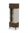 Design Plus Studio Kuchni & Salon Meblowy | RANDOM 2 W-1 witryna kaszmir / orzech / czarny (2p1szt) | 5905248137745