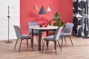 Design Plus Studio Kuchni & Salon Meblowy | RINGO stół kolor blat kaszmir, nogi - czarny (102-142x102x76 cm) (2p1szt) | 5905248137363