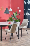 Design Plus Studio Kuchni & Salon Meblowy | RINGO stół kolor blat kaszmir, nogi - czarny (102-142x102x76 cm) (2p1szt) | 5905248137363