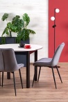 Design Plus Studio Kuchni & Salon Meblowy | RINGO stół kolor blat kaszmir, nogi - czarny (102-142x102x76 cm) (2p1szt) | 5905248137363