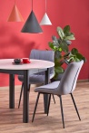 Design Plus Studio Kuchni & Salon Meblowy | RINGO stół kolor blat kaszmir, nogi - czarny (102-142x102x76 cm) (2p1szt) | 5905248137363